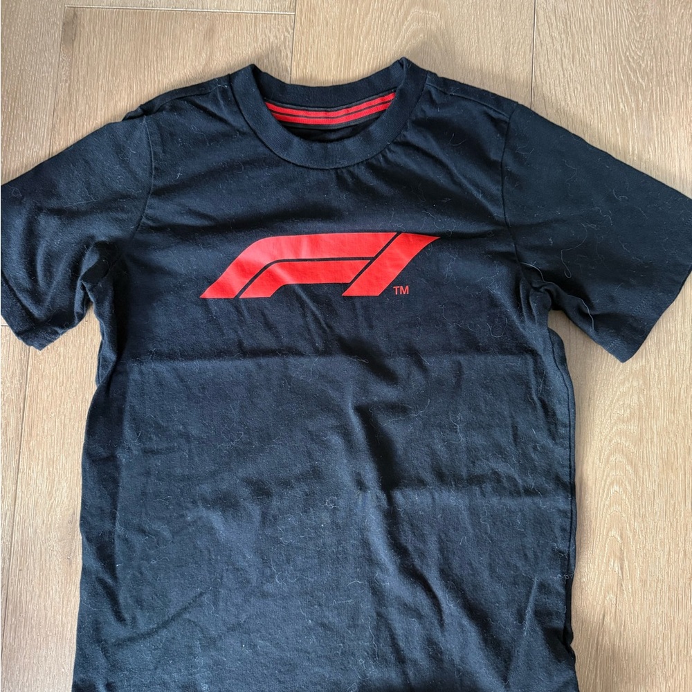 Kids Black and Red Logo T-Shirt. Age 8-10